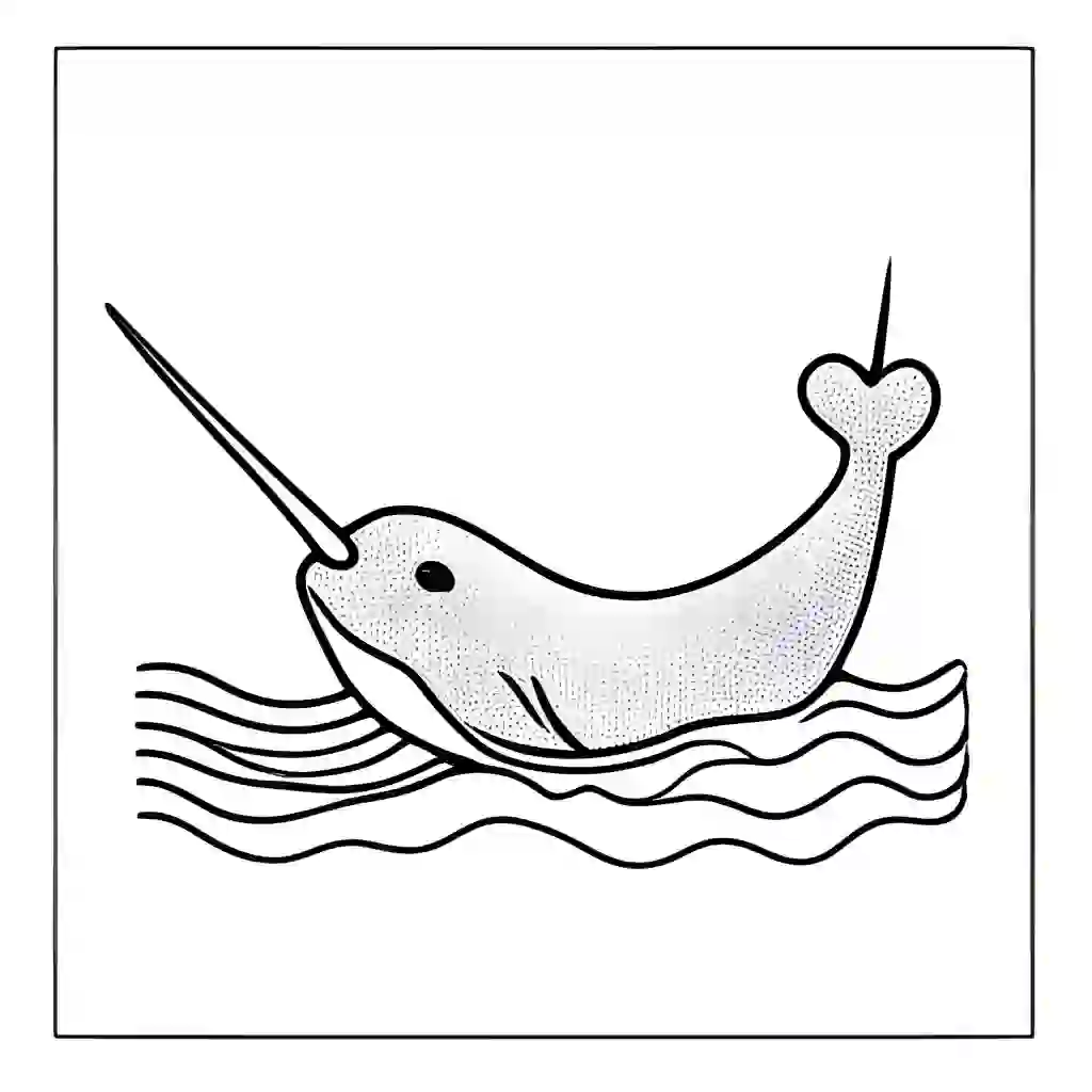 Narwhal coloring pages